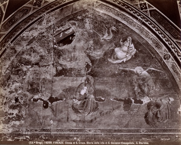 Brogi — Firenze - Chiesa di S. Croce. Storia della vita di S. Giovanni Evangelista; G. Starnina. — insieme